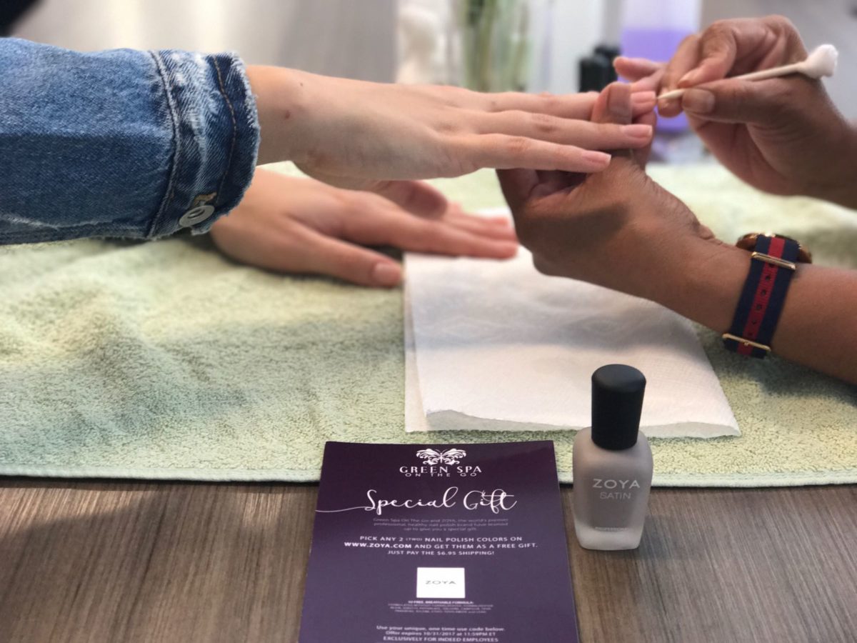 In office services with the best manicure in NYC Green Spa on the Go