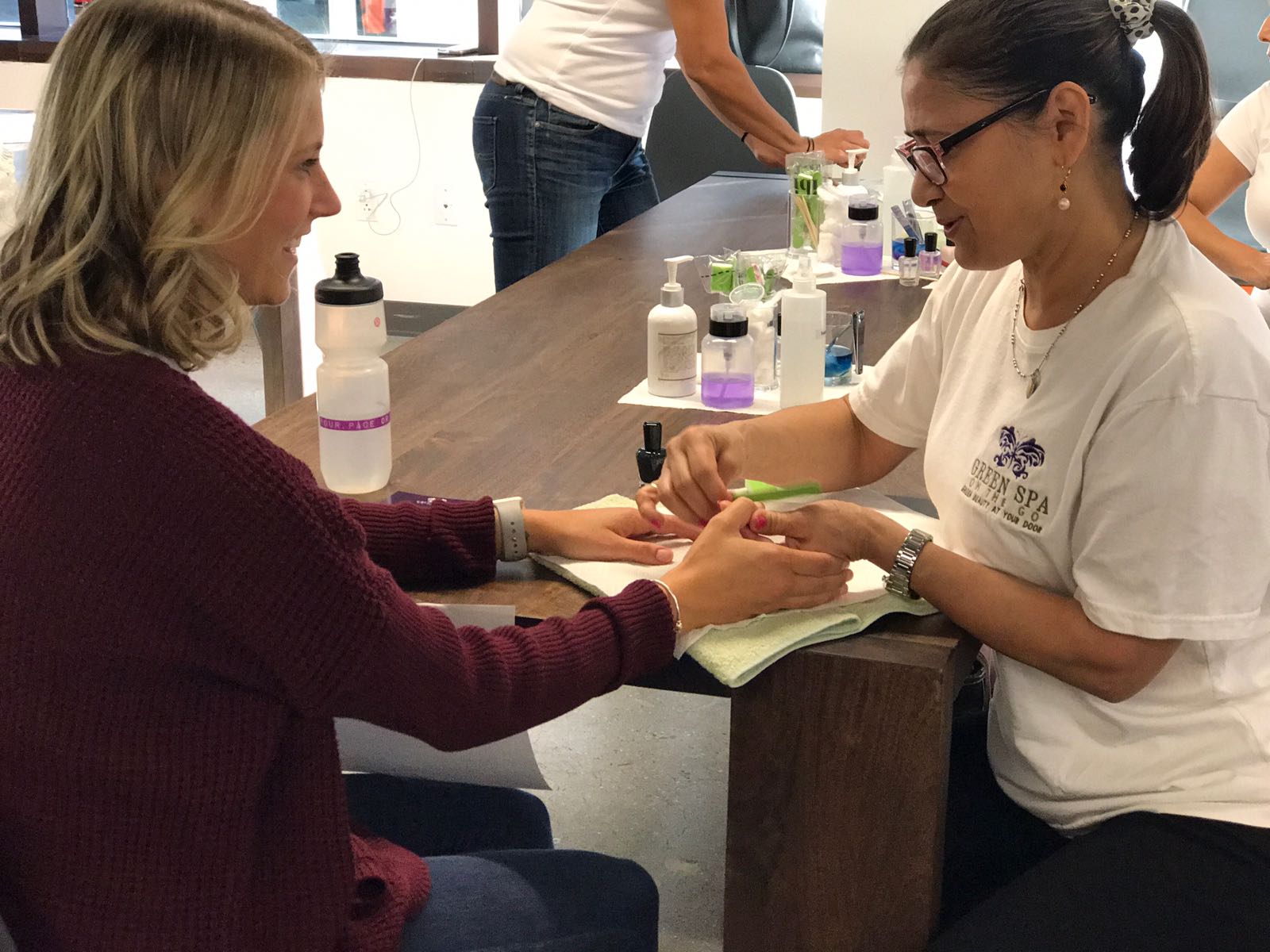 In office services with the best manicure in NYC Green Spa on the Go